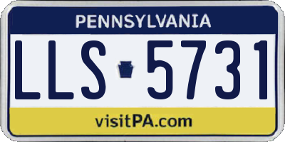 PA license plate LLS5731