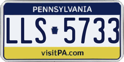PA license plate LLS5733