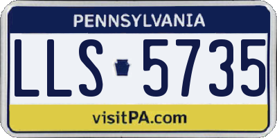 PA license plate LLS5735