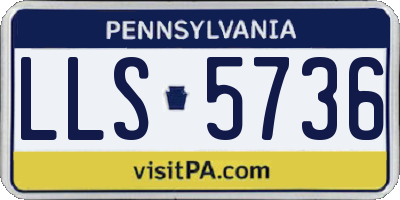 PA license plate LLS5736