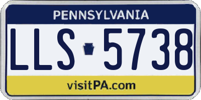 PA license plate LLS5738