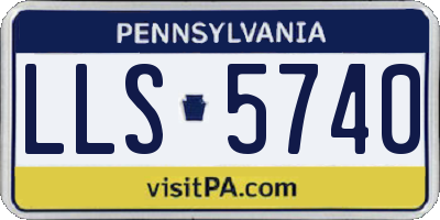 PA license plate LLS5740