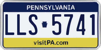 PA license plate LLS5741