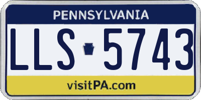 PA license plate LLS5743