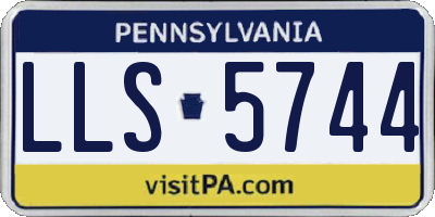 PA license plate LLS5744