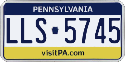PA license plate LLS5745