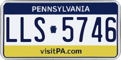 PA license plate LLS5746