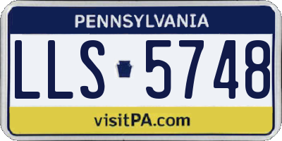 PA license plate LLS5748
