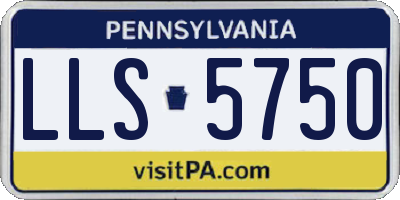 PA license plate LLS5750
