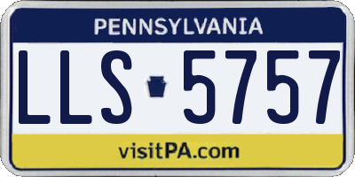 PA license plate LLS5757