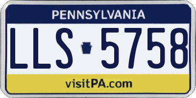 PA license plate LLS5758