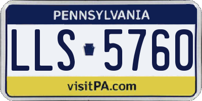 PA license plate LLS5760