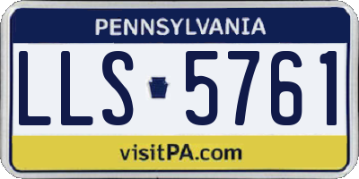 PA license plate LLS5761