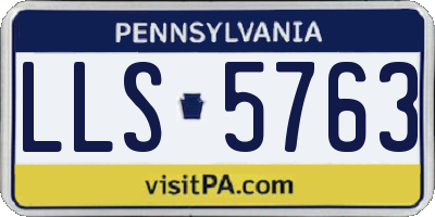 PA license plate LLS5763