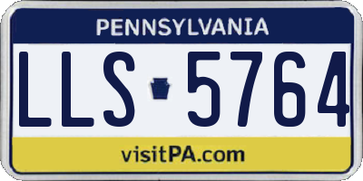 PA license plate LLS5764