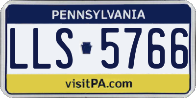 PA license plate LLS5766