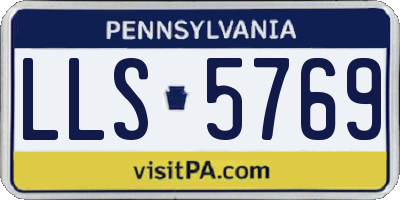 PA license plate LLS5769