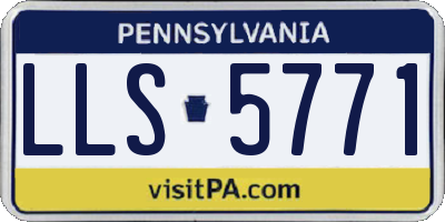 PA license plate LLS5771