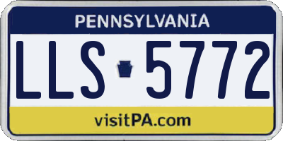 PA license plate LLS5772