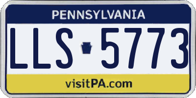 PA license plate LLS5773
