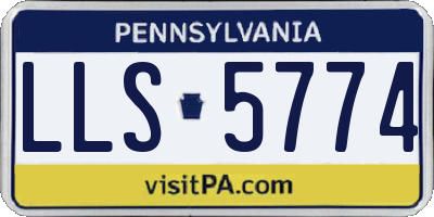PA license plate LLS5774
