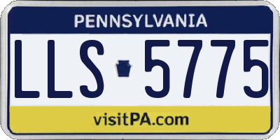 PA license plate LLS5775