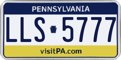 PA license plate LLS5777
