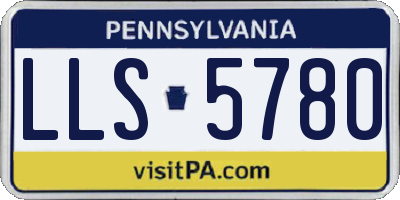 PA license plate LLS5780