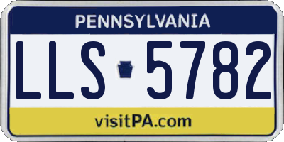 PA license plate LLS5782