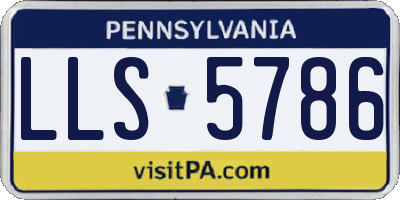 PA license plate LLS5786