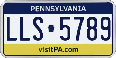 PA license plate LLS5789