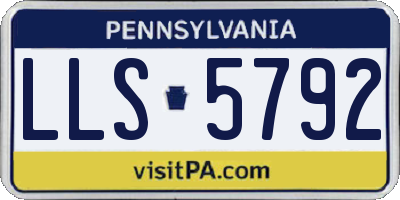 PA license plate LLS5792