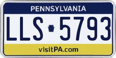 PA license plate LLS5793
