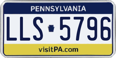 PA license plate LLS5796