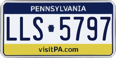 PA license plate LLS5797