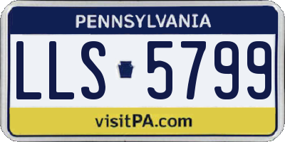 PA license plate LLS5799