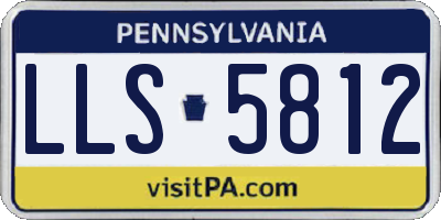 PA license plate LLS5812