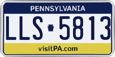 PA license plate LLS5813