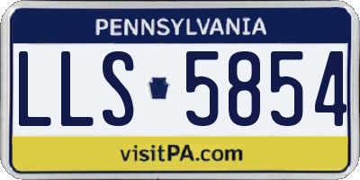 PA license plate LLS5854