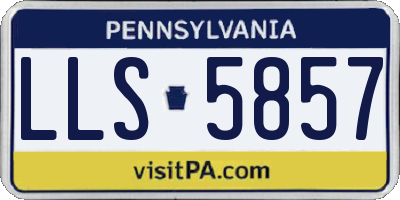 PA license plate LLS5857