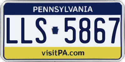PA license plate LLS5867