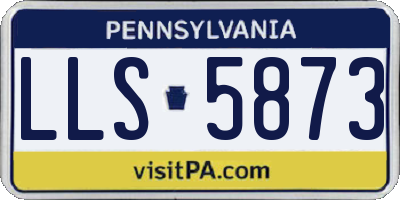 PA license plate LLS5873