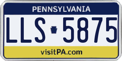 PA license plate LLS5875