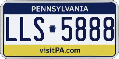PA license plate LLS5888