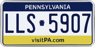 PA license plate LLS5907