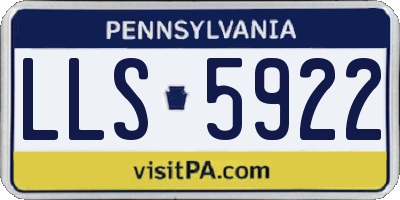 PA license plate LLS5922