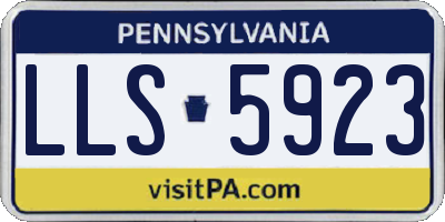 PA license plate LLS5923