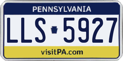 PA license plate LLS5927