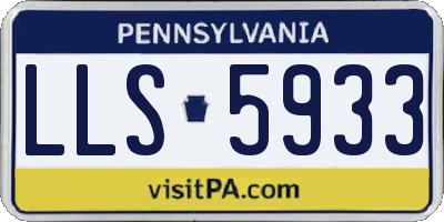 PA license plate LLS5933