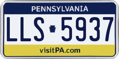 PA license plate LLS5937